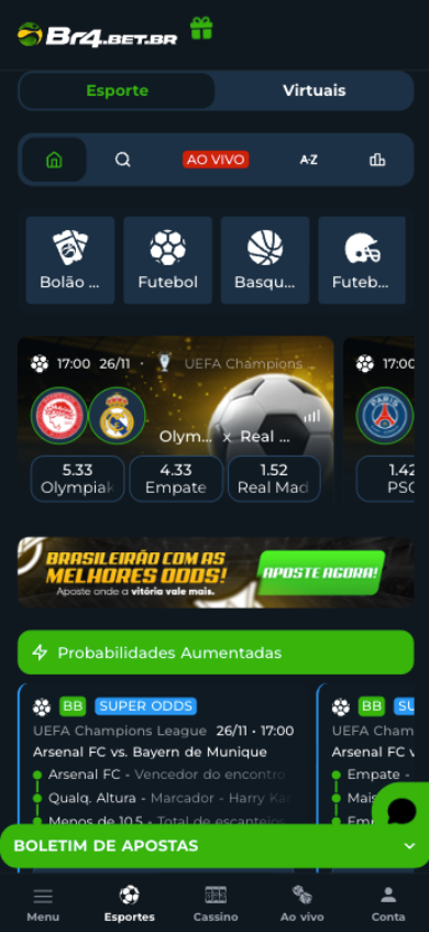 Plataforma da BR4bet