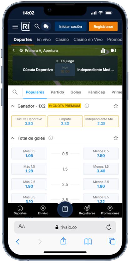 Rivalo colombia movil sports