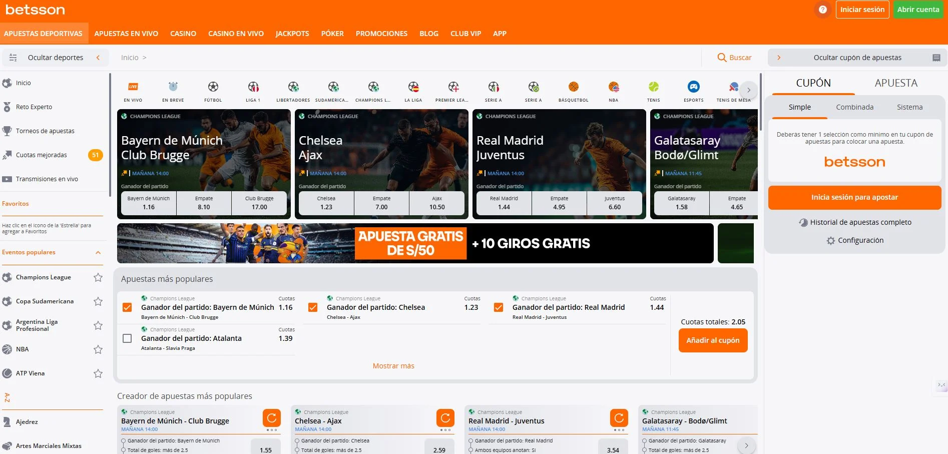 Betsson apuestas deportivas