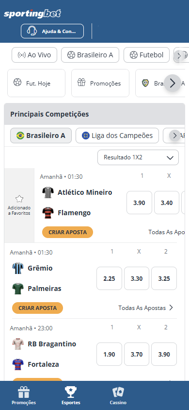 Plataforma da Sportingbet