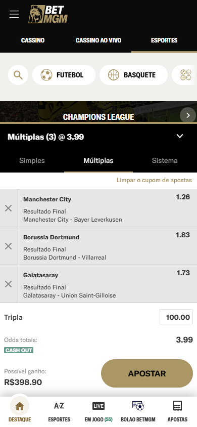 Recurso da BetMGM