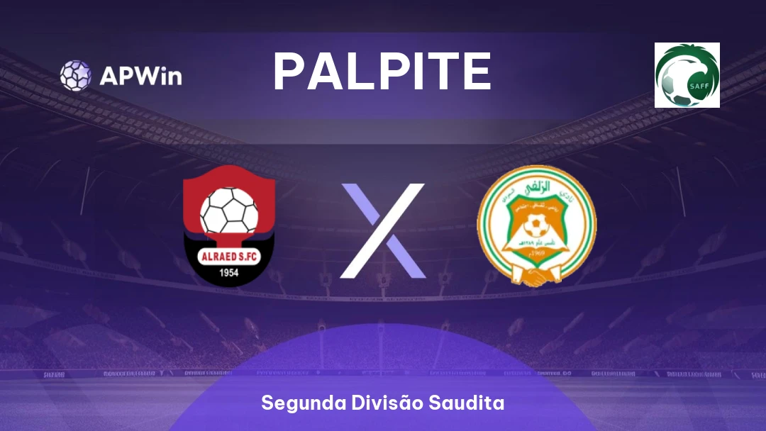 Al-Raed x Al Zulfi | Palpite | Segunda Divisão Saudita | 13/01