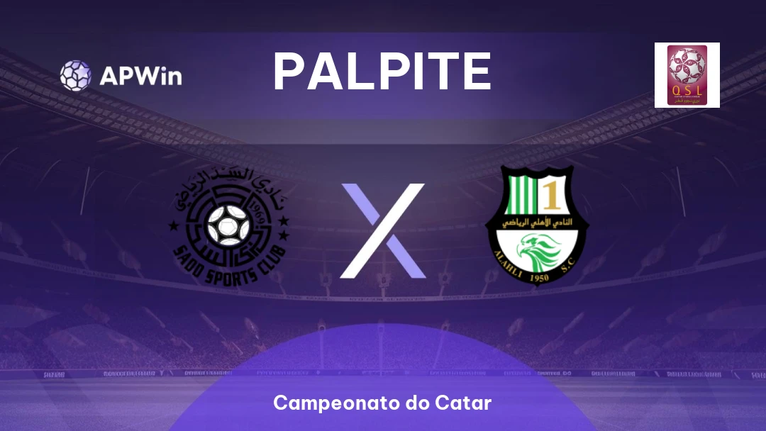 Al Sadd x Al Ahli | Palpite | Campeonato do Catar | 16/01