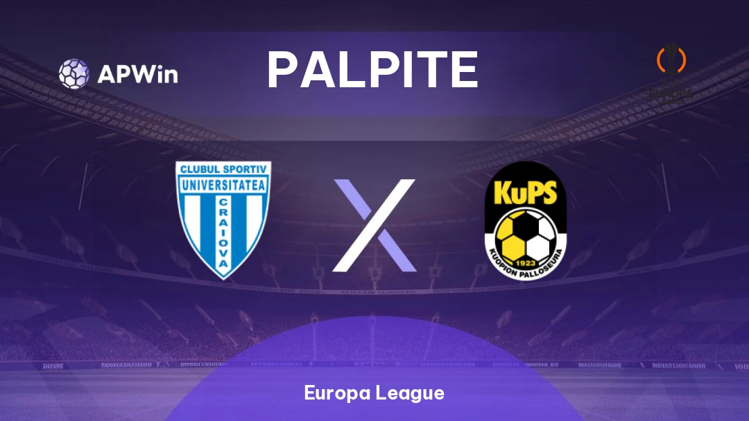 Universitatea Craiova x KuPS | Palpite | Europa League | 13/08