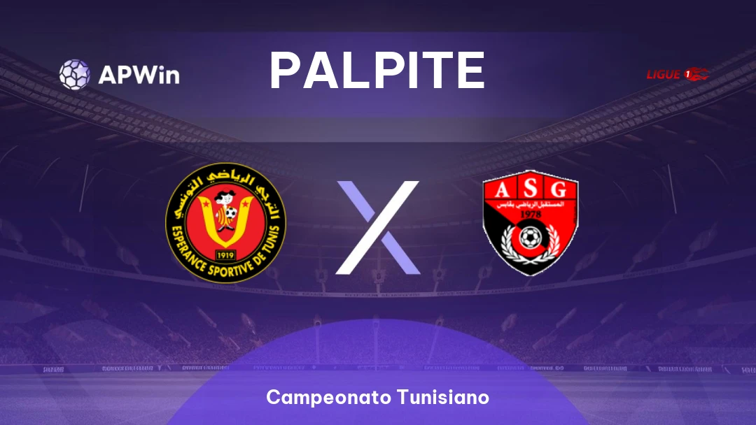 Esperance de Tunis x Gabès | Palpite | Campeonato Tunisiano | 15/01