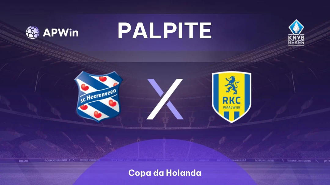 Heerenveen x RKC Waalwijk | Palpite | Copa da Holanda | 15/01