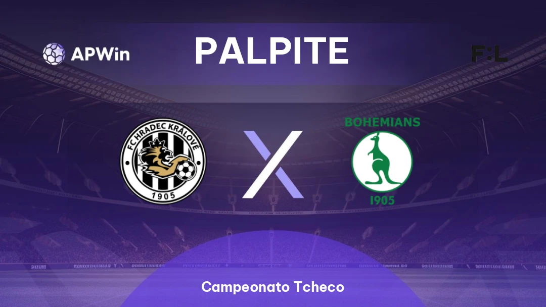 Hradec Králové x Bohemians 1905 | Palpite | Campeonato Tcheco | 05/04
