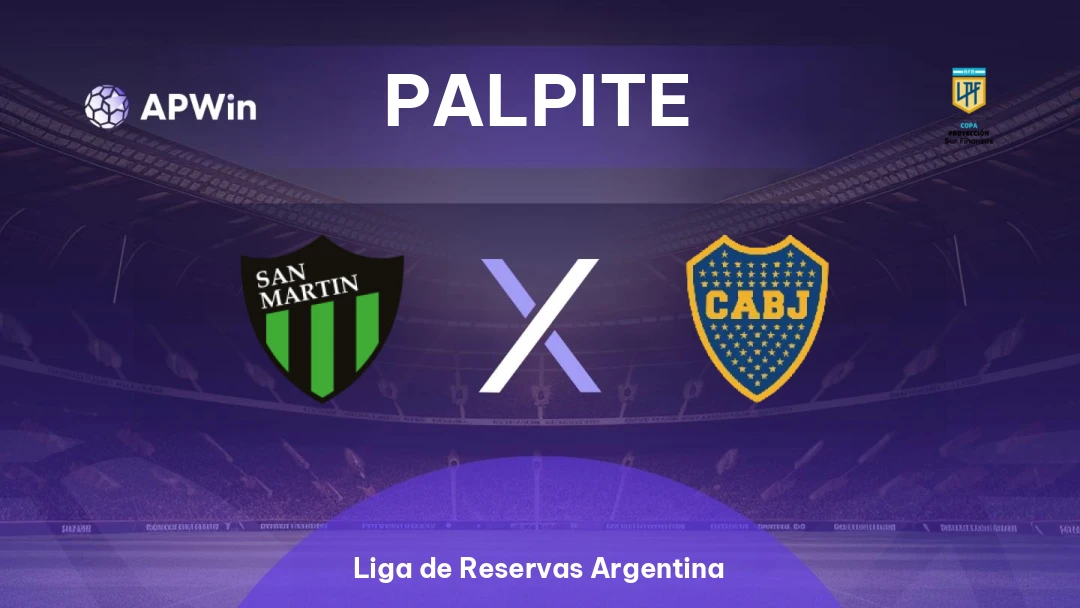 San Martín San Juan Res. x Boca Juniors Res. | Palpite | Liga de Reservas Argentina | 12/08