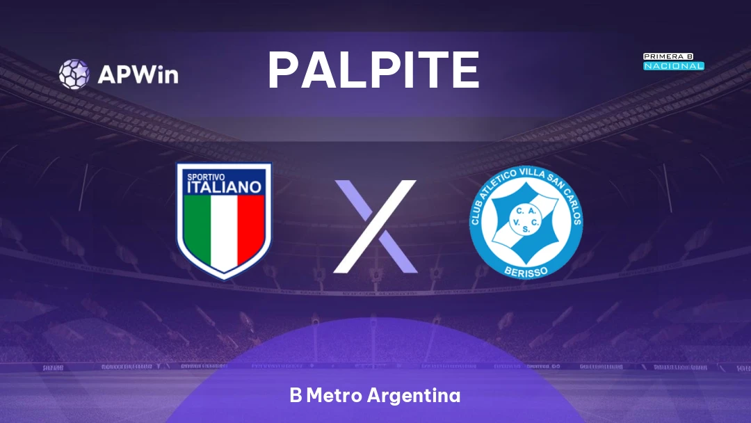 Sportivo Italiano x Villa San Carlos | Palpite | B Metro Argentina | 14/07