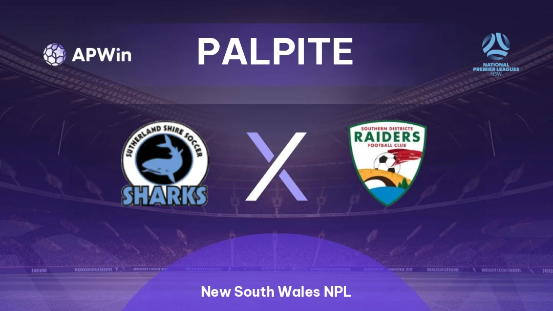 Sutherland Sharks x SD Raiders | Palpite | New South Wales NPL | 30/08